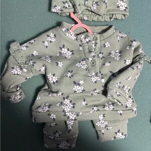 Floral Green Kids Pajamas